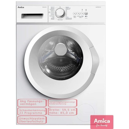 Amica Waschmaschine Frontlader 6kg Startzeitvorwahl WA 461 015