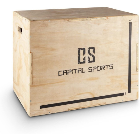 CAPITAL SPORTS Shineater Plyo-Box Jump Box 3 hauteurs 20" 24" 30" bois