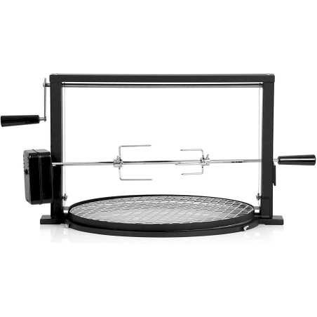 Grillspieß Set mit Grillrost / Rotisserie Grillaufsatz für Kugelgrill