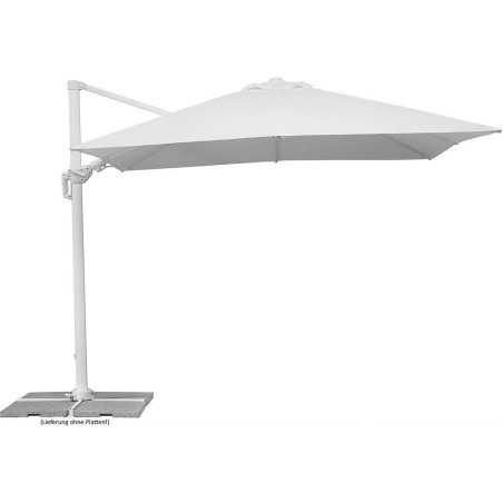 Schneider Parasol déporté Rhodos Twist Bianco blanc, 300 x 300 cm