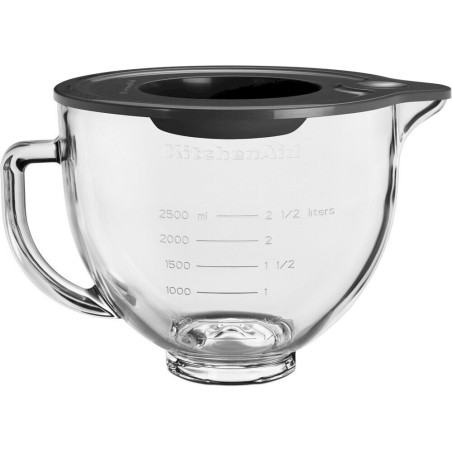 KitchenAid Bol en verre 4.8L 5KSM5GB + couvercle en silicone