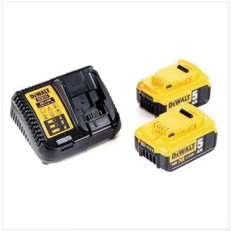 Dewalt DCB 115 P2 Kit de démarrage Chargeur + 2x Batteries DCB 184 5,0 Ah