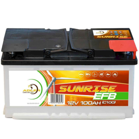 Versorgungsbatterie 12V 100Ah Sunrise Solar Batterie Notstrom Windkraft Camping