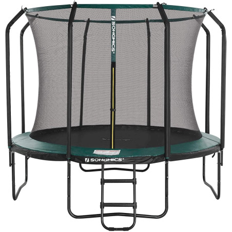 Trampoline de 305 cm Noir et Vert Foncé