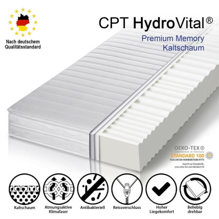 CPT Hydrovital 16cm Premium Kaltschaum Matratze 120x200- H2