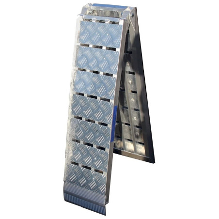 1x Rampe de chargement en aluminium pliable, 600kg - 225cm