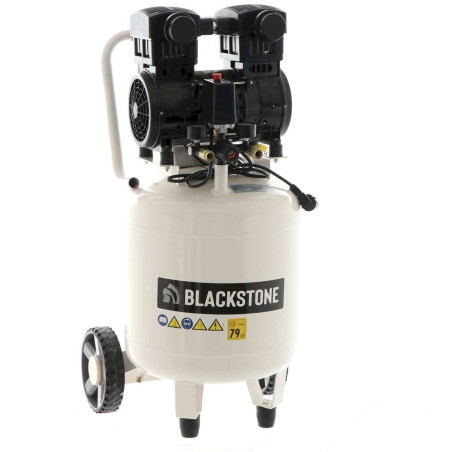 Compresseur silencieux oilless Blackstone V-SBC50-15 moteur 1.5 CV - 50 Litres - Vertical