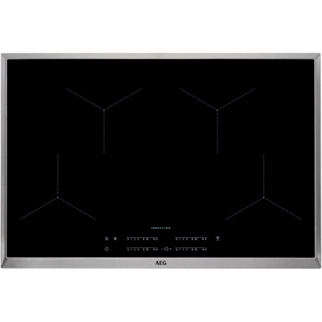 Aeg IKB84431XB Cadre En Acier Inoxydable Au­to­suf­fi­santes Plaque, Induction, 80 Cm