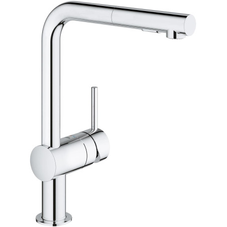 Grohe Minta robinet de cuisine 30274000 chromé, bec mousseur ex­trac­tible