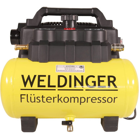 WELDINGER FK 135 pocket Compresseur silencieux 135l/min 8bar 6l réservoir 1100W