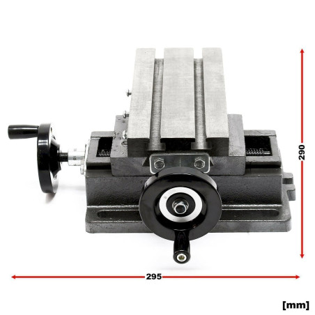 WilTec 61008 Étau à croix 2 Axes Table de fraisage Surface de perçage 170x85mm Établi Guidage queue d'aronde