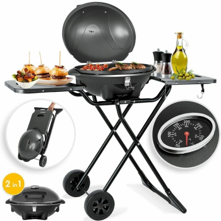 KESSER Elektrogrill 2in1 Tischgrill Standgrill 2400 Watt Gartengrill Deckel BBQ