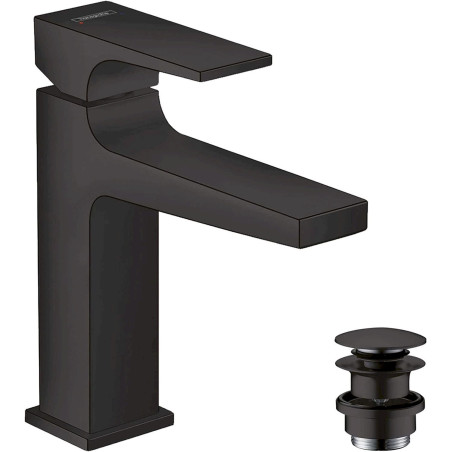 Hansgrohe Metropol 110 Einhebel-Waschtischmischer, schwarz matt