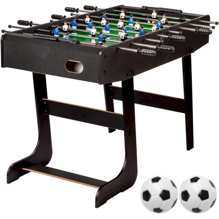 GAMESPLANET Tischfussball Kickertisch Klappkicker "Belfast", klappbar, schwarz