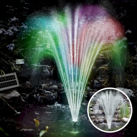 LED Multicolor Solarpumpe Springbrunnen