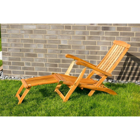 Deckchair Sonnenliege Gartenliege aus Holz