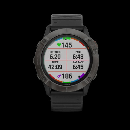 Garmin Uhren 010-02157-21 fenix 6X Pro Solar Smartwatch mit Ti­t­an­lü­net­te