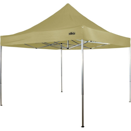 Stilista Pavillon Faltpavillon 3x3m ALUMINIUM WASSERDICHT Gartenzelt Partyzelt faltbar - Champagner +4 Seitenteile