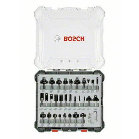 Bosch Kit de 30 fraises mixtes à queue de 6 mm - 2607017474