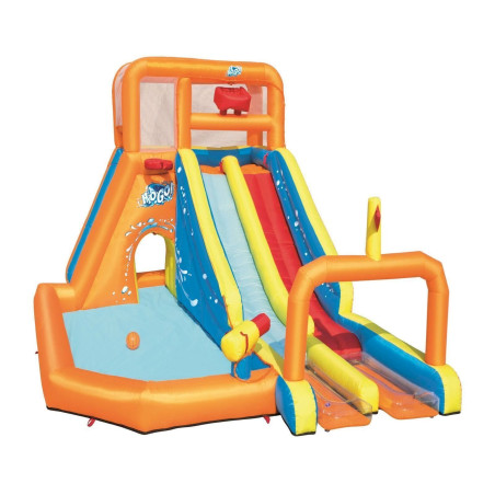 Bestway H2OGO! Wasserpark mit Dau­er­geblä­se Tsunami Waves 5-10 Jahre 505 x 340 x 265 cm