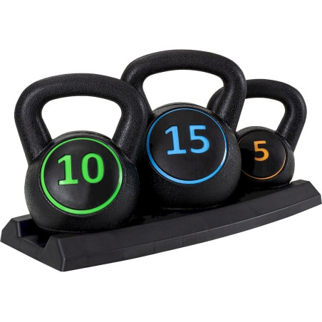 Miweba Sports Kettlebell-Set 2-7 kg Kettlebell-Ablage Beton/Eisen