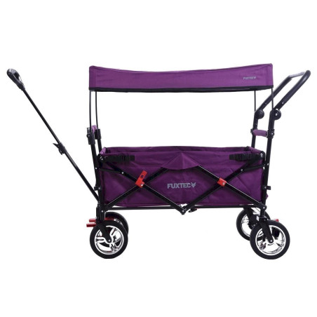 FX-CT700 Chariot de Jardin Pliable pour Enfants, Transport, Plage, Ville, Forêt, à Tirer ou à Pousser, Capacité De Charge 75