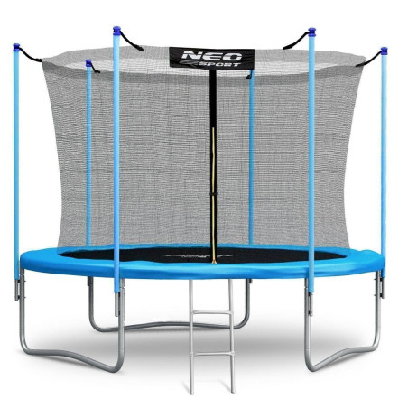 Gartentrampolin Kindertrampolin mit Sicherheitsnetz Leiter Neo-Sport Ø305 cm 10FT