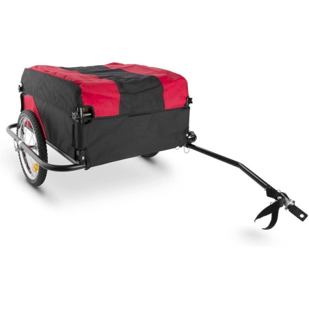 Duramaxx Mountee - Lastenanhänger 130l 60kg - Stahlrohr schwarz/rot