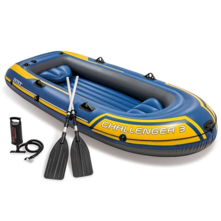 INTEX 68370NP Challenger 3 Set Set Schlauchboot + Paddel + Pumpe Angelboot 3 Personen