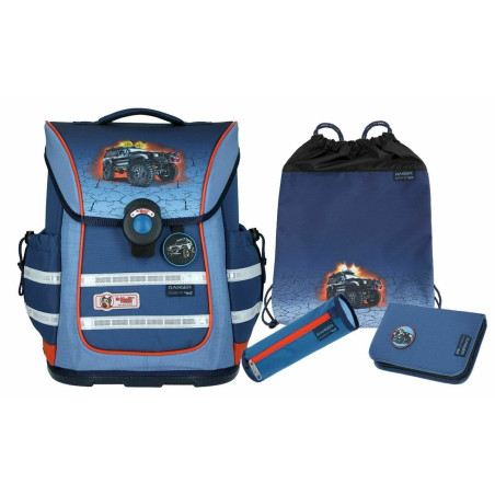 Mc Neill Ergo Pure Flex Ranger Schul­ran­zen Set 4-tlg., blau/ oran­ge