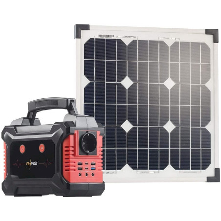 revolt Solar-Power-Bank: Powerbank &amp Solar-Konverter mit mobilem 20-Watt-Solarpanel, 60 Ah (Solar-Aggregate)