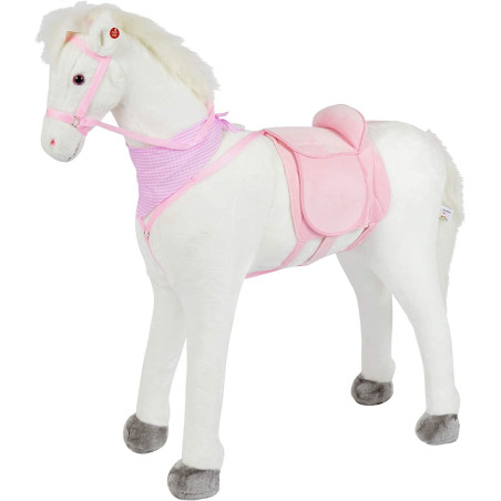 Pink Papaya LUNA cheval en peluche, XXL 105cm, jusqu'à 100kg