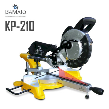 BAMATO Kappsäge & Gehrungssäge KP-210 mit Laser und 210mm Sägeblatt Säge Zugsäge