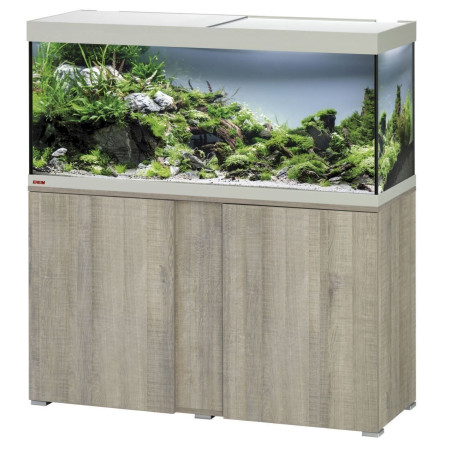 Eheim Aquarium Vivaline LED Combi 20 W + Filtre Ecco Pro 300 + Thermo Contrôle 150 W Chêne Gris 240 L