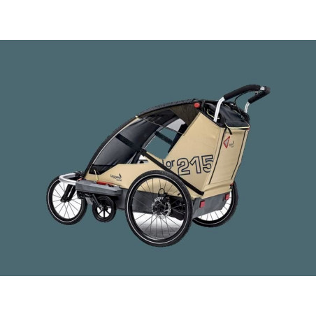 LEGGERO VENTO R SURF SPORT Fahr­rad­an­hän­ger, Beige/ Ma­ri­ne