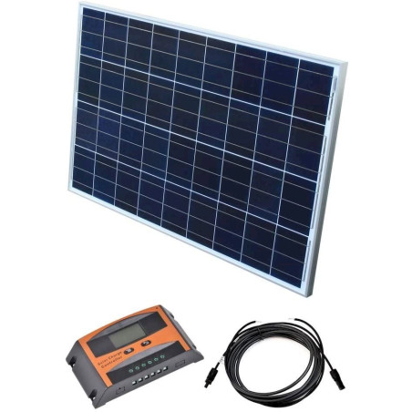 Solar Set 12 V Solaranlage Wohnmobil, Solarmodul + Laderegler 100W