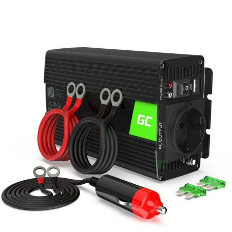 Green Cell Convertisseur de tension DC 12V à AC 230V 500W/1000W Pur sinus INV16