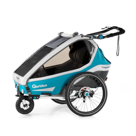 Qeridoo Remorque vélo enfant Kidgoo2 Sport petrol 2020