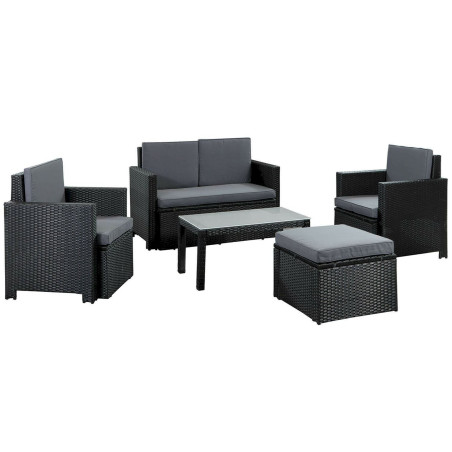 ArtLife 200172 Polyrattan Sitzgruppe Lounge Gartenmöbel Gartenset Garnitur Tisch