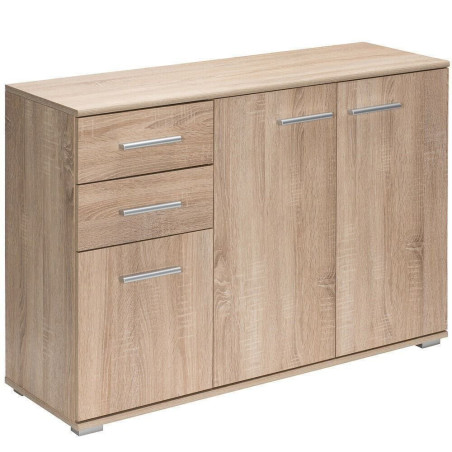 Kommode Sideboard mit Schubladen Anrichte Mehrzweckschrank Schrank Flur DEUBA, eiche