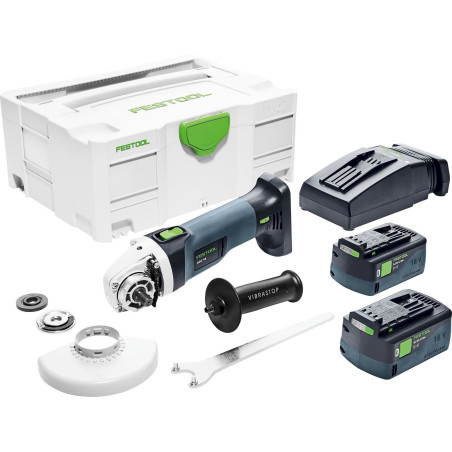 Festool AGC 18-125 5,2 EBI-Plus Akku-Winkelschleifer (2 x 5,2Ah Akku + Ladegerät)