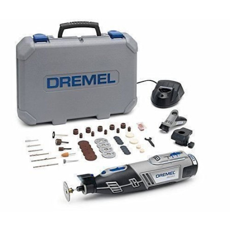 Dremel F0138220JF 8220-2/45 Outil multi-usage sans fil Li-Ion 12 V, 2 adaptations, 45 accessoires, Gris