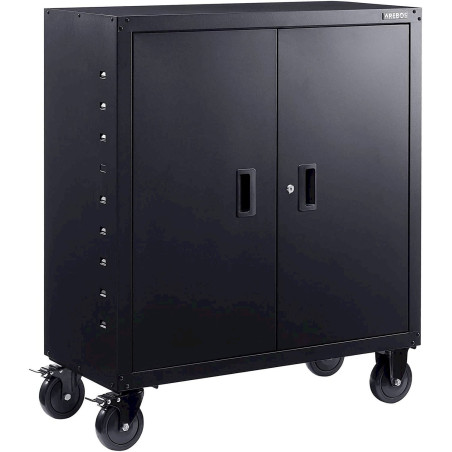 Armoire de bureau Noir 90 x 40 x 90 cm