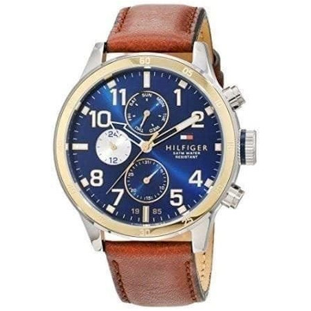 Tommy Hilfiger - 1791137 - Montre Homme - Quartz - Analogique - Bracelet cuir Marron