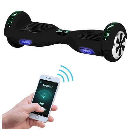 ROBWAY Hoverboard W1, MATT EDITION 6,5 Zoll mit APP-Funk­ti­on schwarz