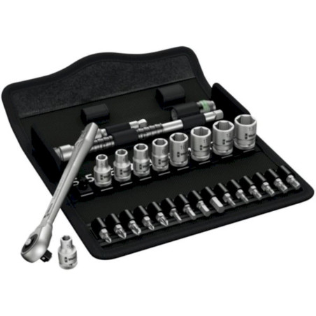 Wera Ensemble 7 cliquets Zyklop Metal avec carré mâle tra­ver­sant, Set d'outils