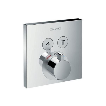 Hansgrohe ShowerSelect (15763000) avec 2 fonctions, Set de finition pour mitigeur thermostatique