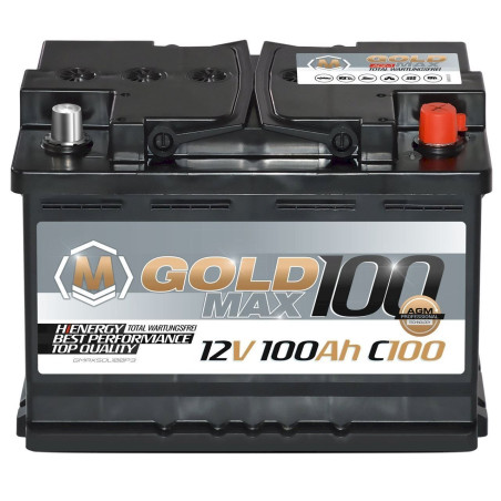 GoldMax AGM 12V 100Ah C100 Versorgungsbatterie Solarbatterie