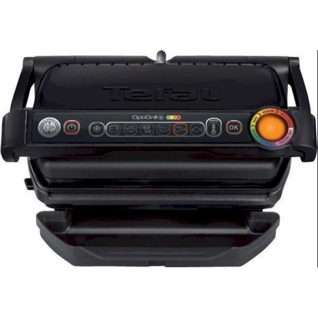 Tefal Elektro Kon­takt-Grill Optigrill GC7128/50 Au­to­ma­ti­sche Tem­pe­ra­tur­an­pas­sung Schwarz