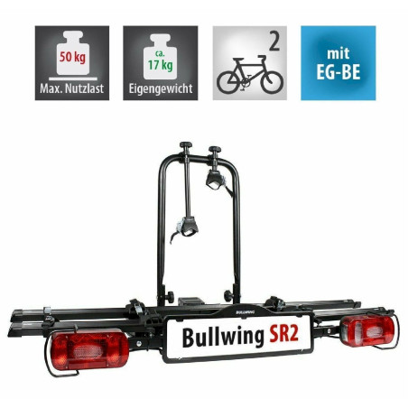 Bullwing SR2 Porte-Vé­los D'attelage Plateforme Pour 2 Vélos